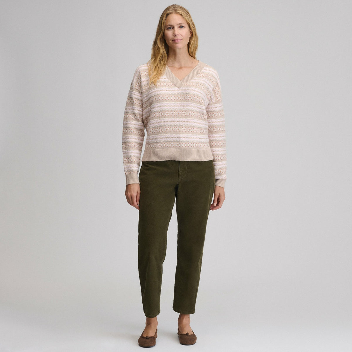 Eddie Bauer Women's Signature V-Neck Sweater - Pattern