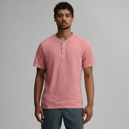 Eddie Bauer Men's SS Sunwashed Cotton Henley