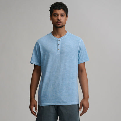 Eddie Bauer Men's SS Sunwashed Cotton Henley