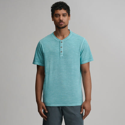 Eddie Bauer Men's SS Sunwashed Cotton Henley