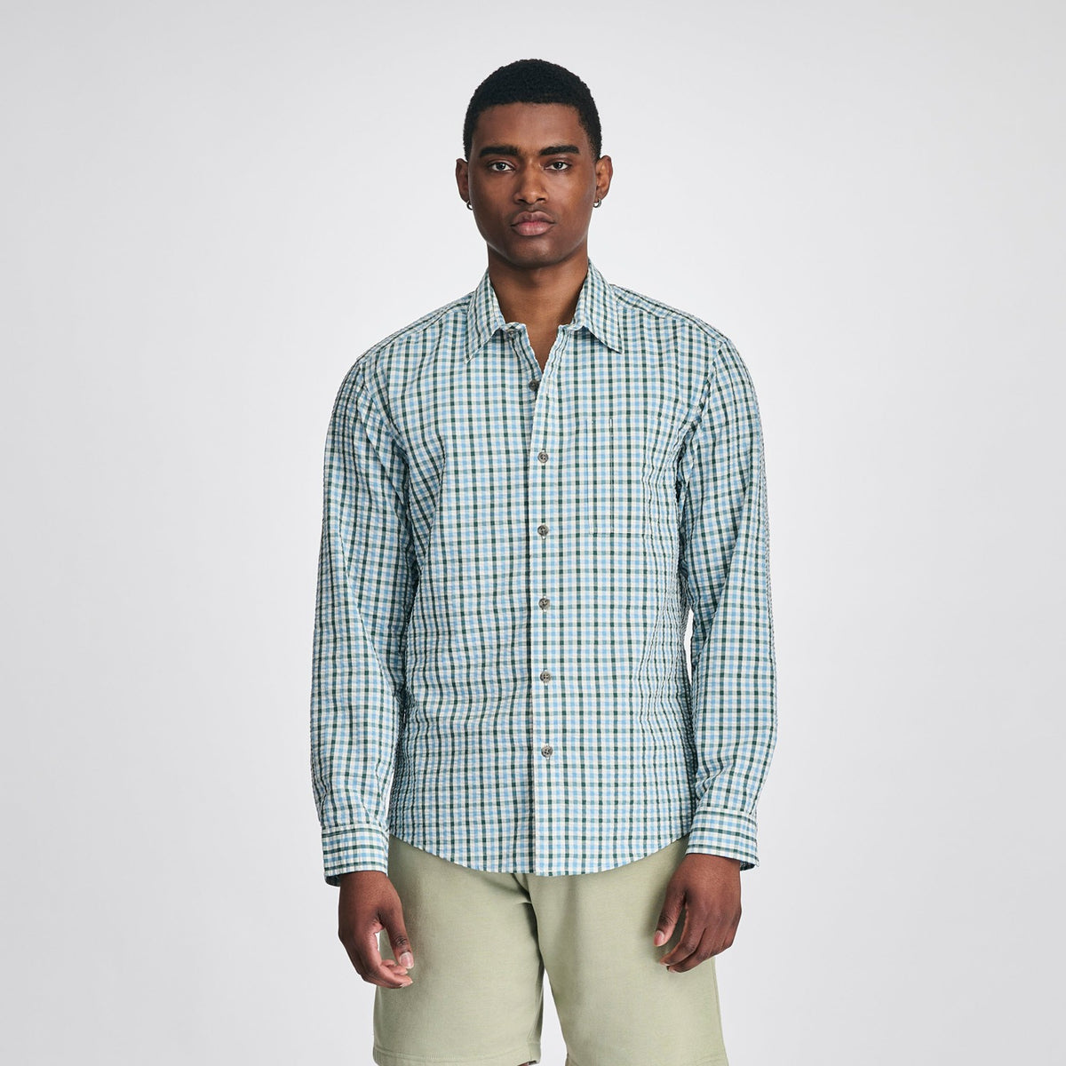 Eddie Bauer Men's LS Pack It Seersucker 3.0