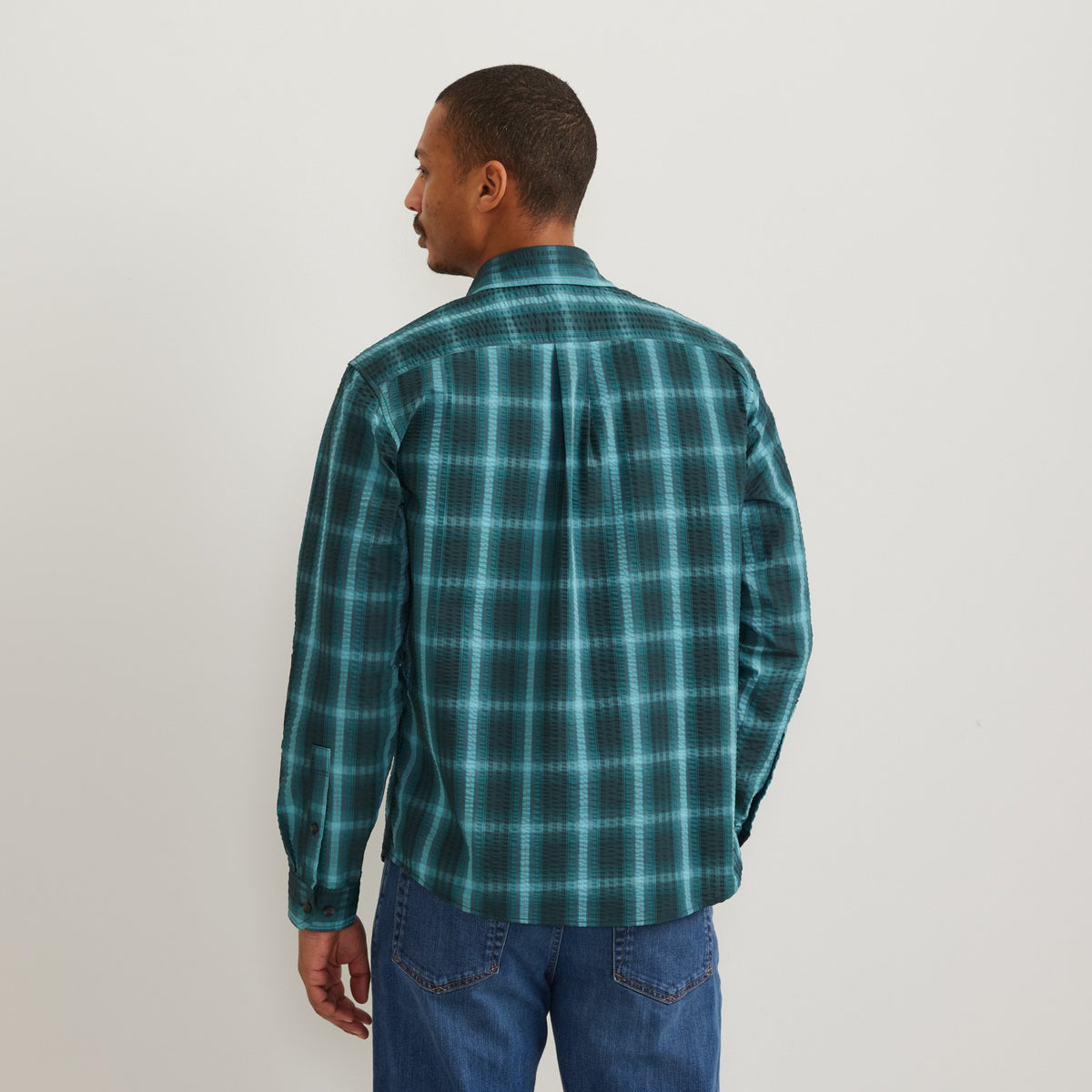 Eddie Bauer Men's LS Pack It Seersucker 3.0