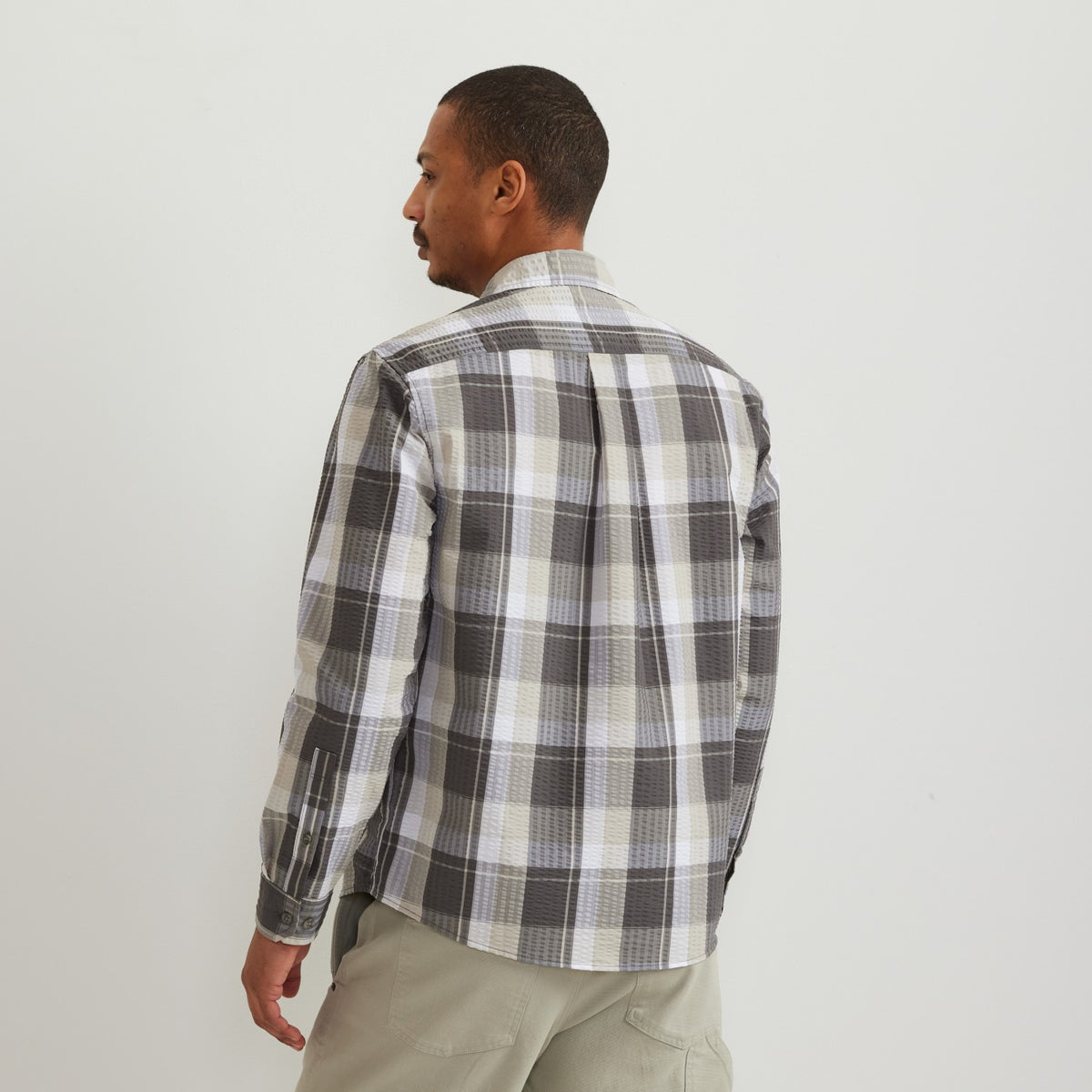 Eddie Bauer Men's LS Pack It Seersucker 3.0