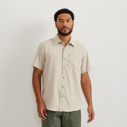 Eddie Bauer Men's SS Destination Shirt-Solid
