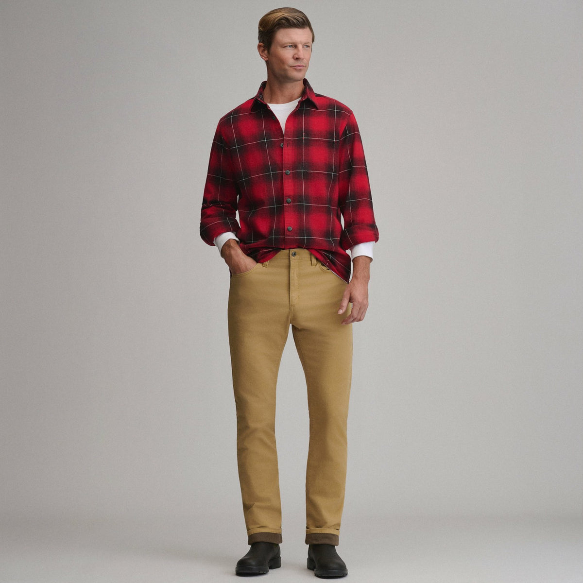 Eddie Bauer Men's Lined Legend Wash Twill 5-Pocket Pants