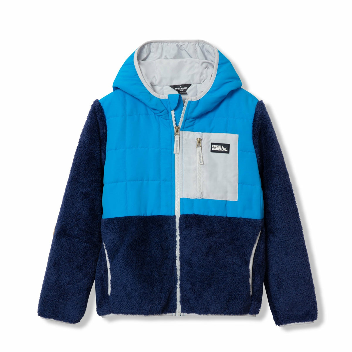 Eddie Bauer Kids Kids Fleece Mixed Media Hooded Jacket