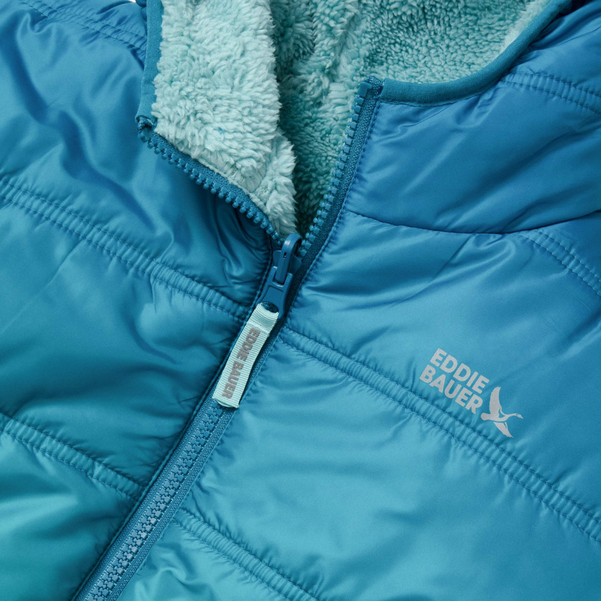 Eddie Bauer Kids Girls Deer Harbor Reversible Hooded Jacket