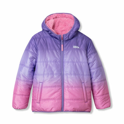 Eddie Bauer Kids Girls Deer Harbor Reversible Hooded Jacket