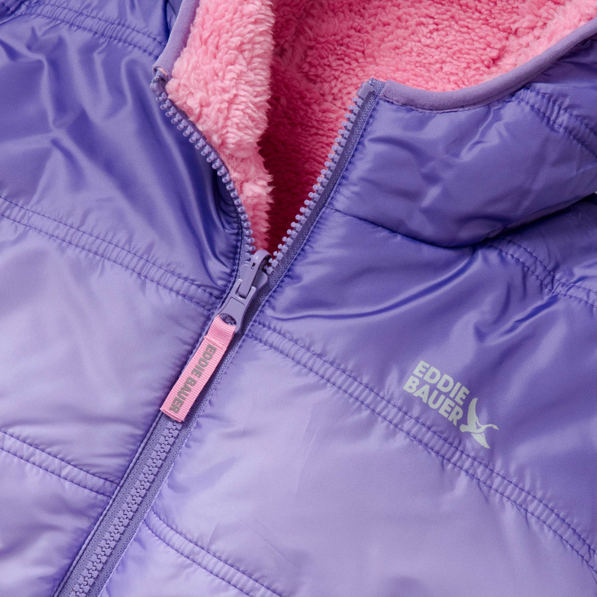 Eddie Bauer Kids Girls Deer Harbor Reversible Hooded Jacket