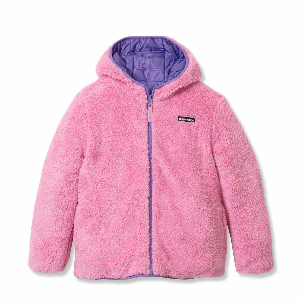 Eddie Bauer Kids Girls Deer Harbor Reversible Hooded Jacket