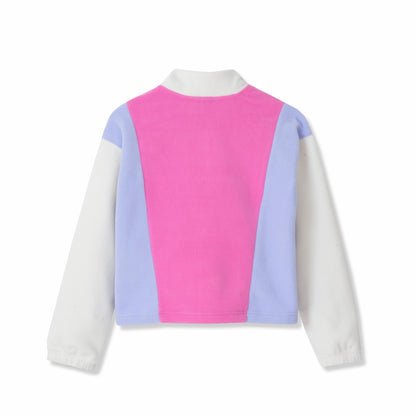 Eddie Bauer Kids Girls Quest Fleece Colorblock Full Zip Jacket