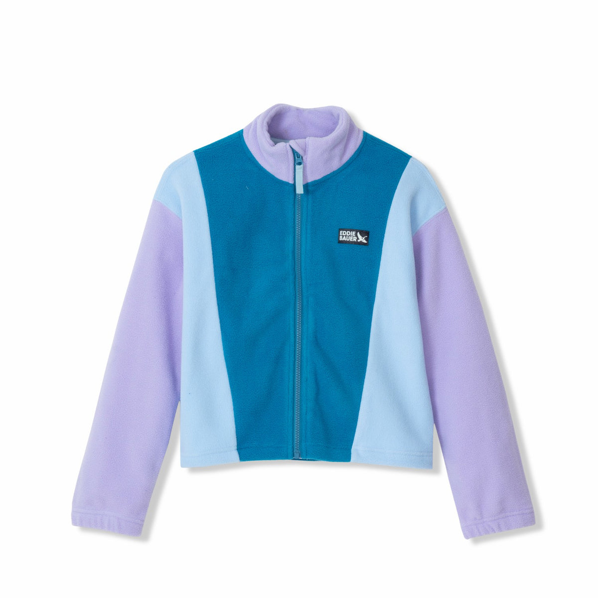 Eddie Bauer Kids Girls Quest Fleece Colorblock Full Zip Jacket