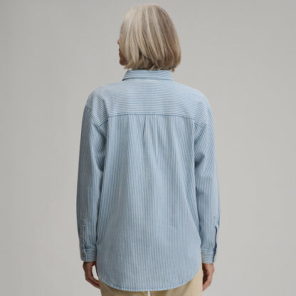 Eddie Bauer Women's Long-Sleeve Denim Boyfriend Overshirt