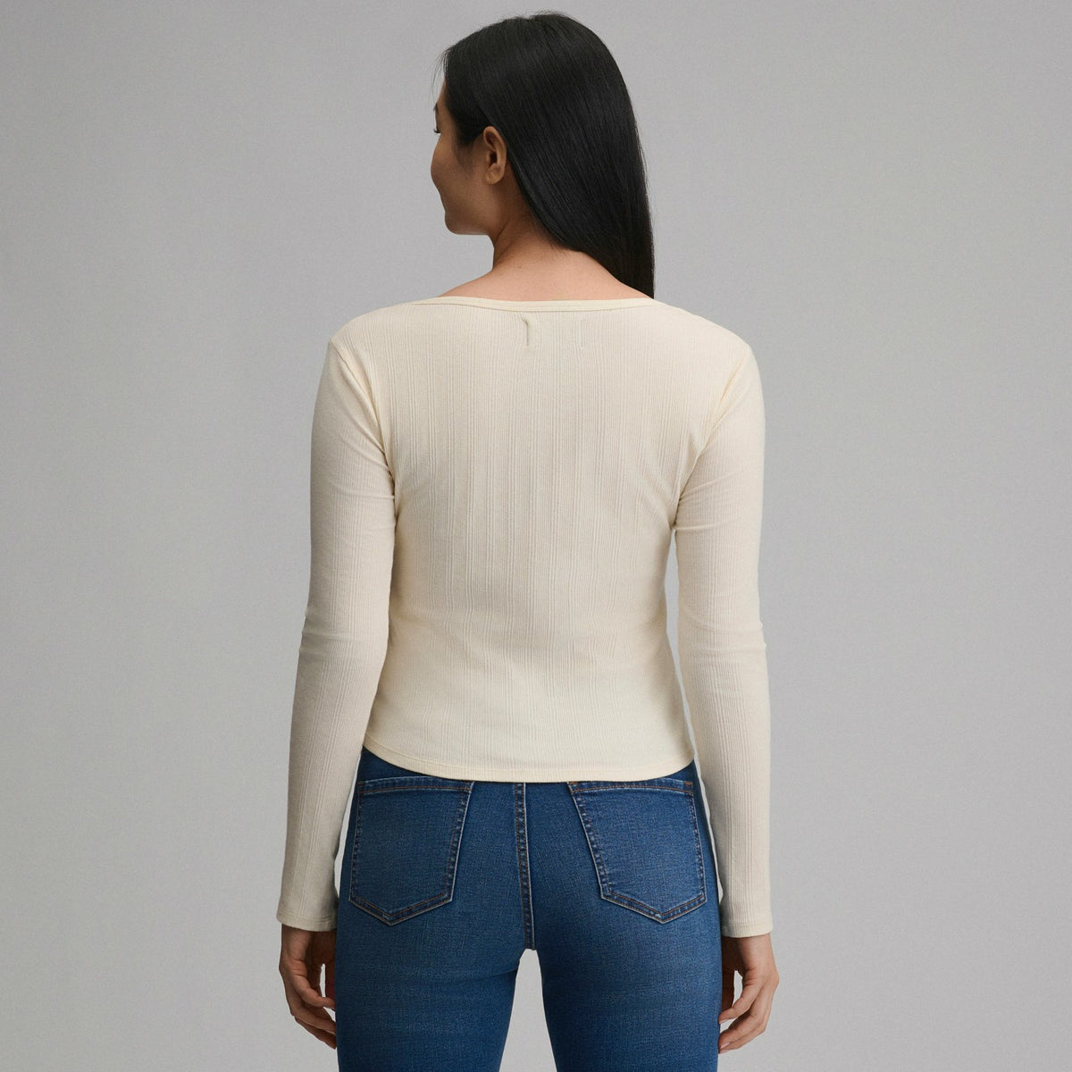 Eddie Bauer Women's Long-Sleeve Rib Y-Neck Henley