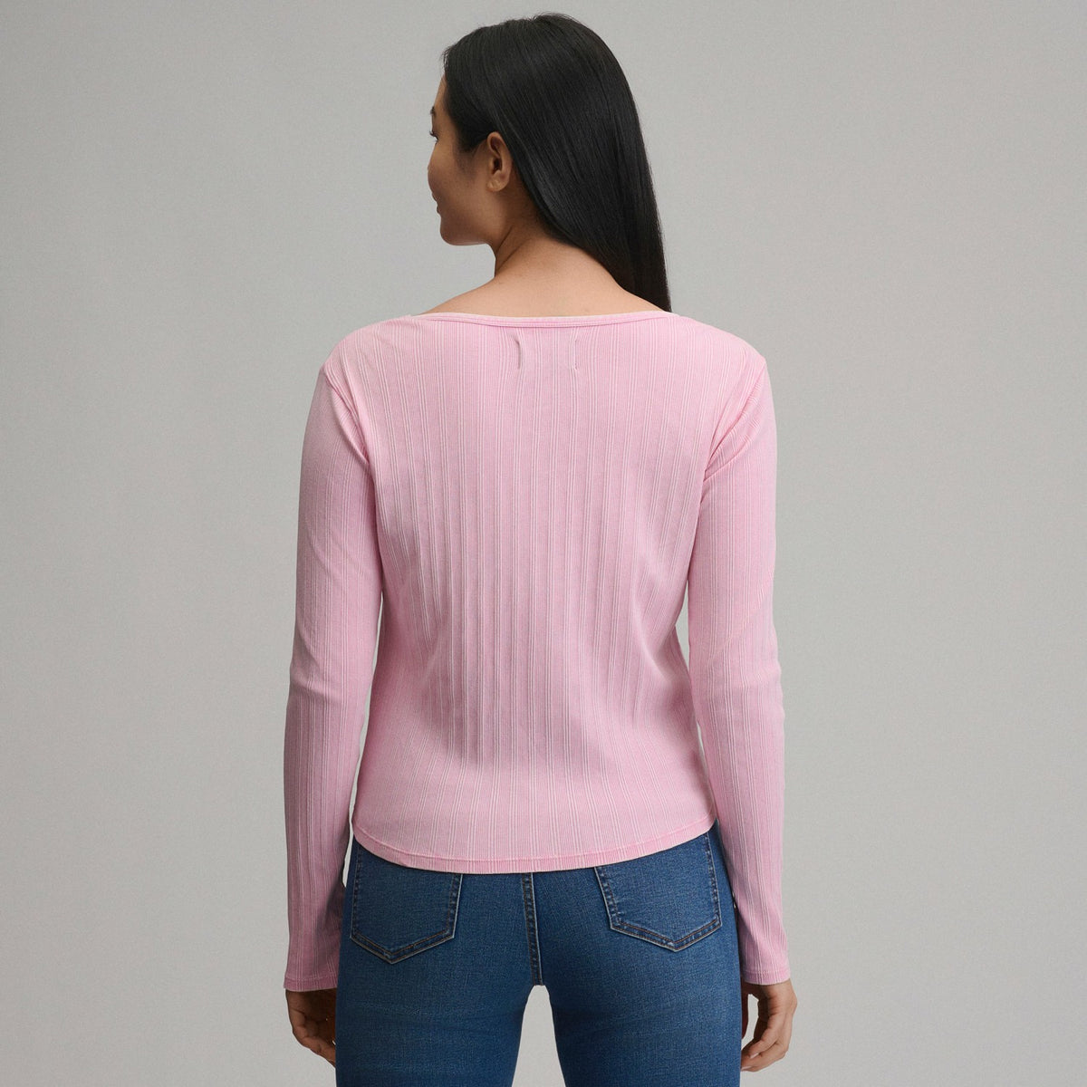 Eddie Bauer Women's Long-Sleeve Rib Y-Neck Henley