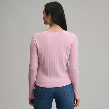Eddie Bauer Women's Long-Sleeve Rib Y-Neck Henley