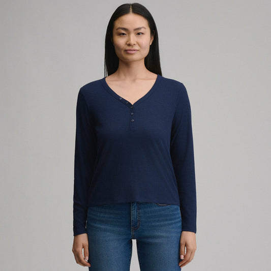 Eddie Bauer Women's Long-Sleeve Multi Button Henley