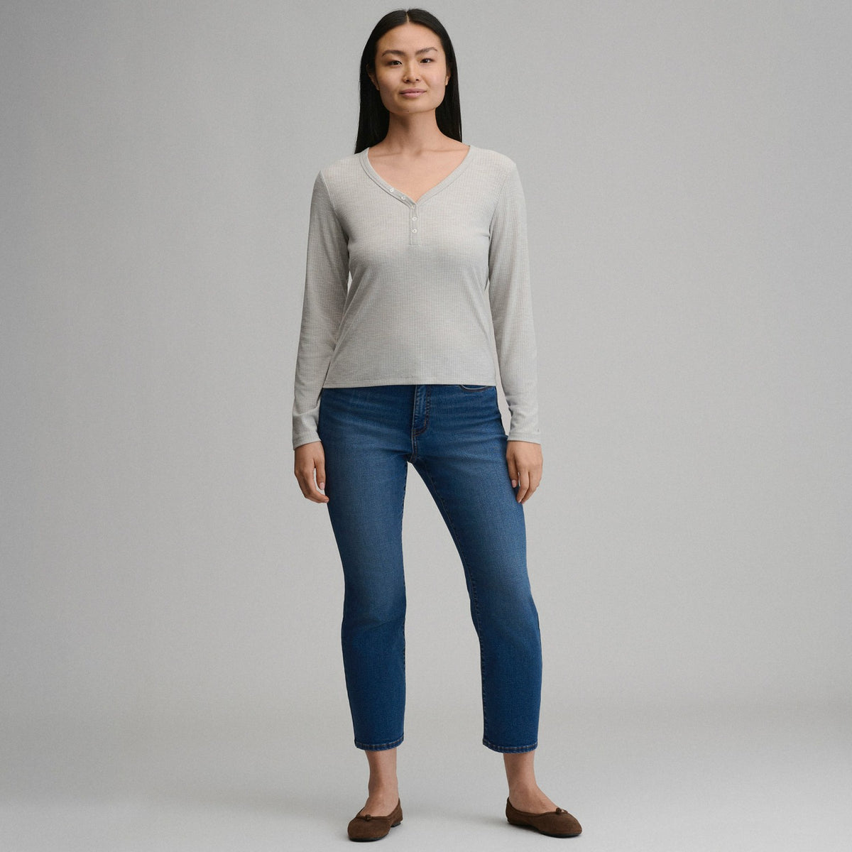 Eddie Bauer Women's Long-Sleeve Multi Button Henley