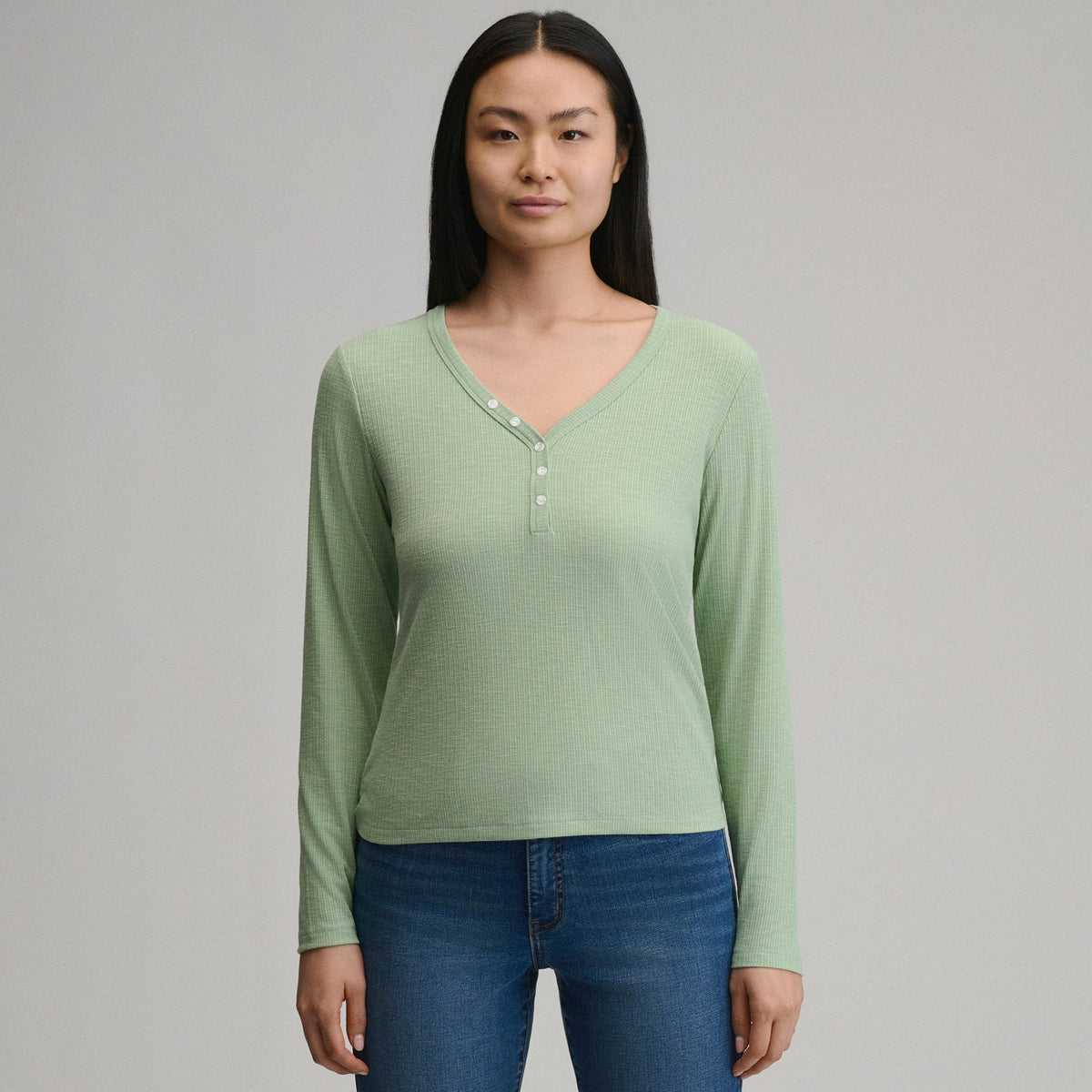Eddie Bauer Women's Long-Sleeve Multi Button Henley