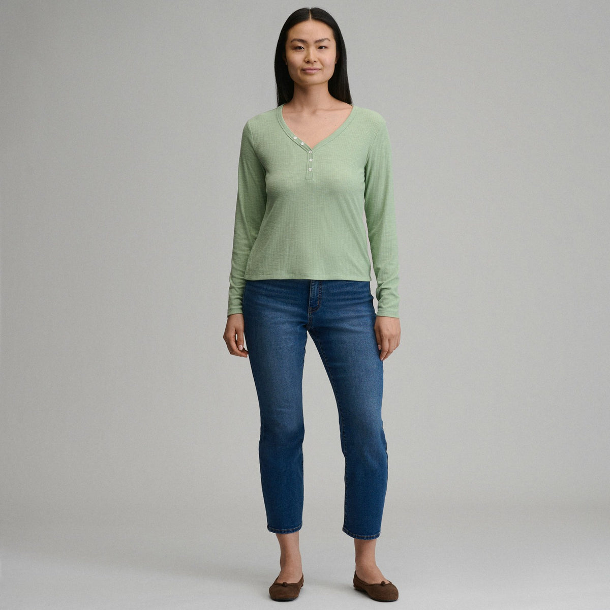 Eddie Bauer Women's Long-Sleeve Multi Button Henley
