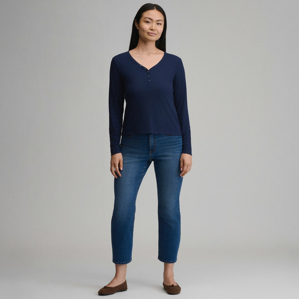 Eddie Bauer Women's Long-Sleeve Multi Button Henley