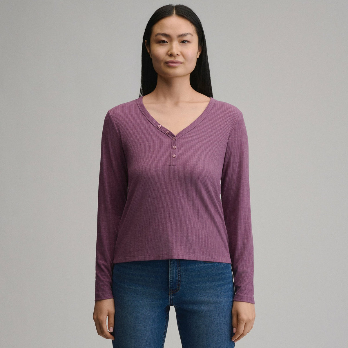 Eddie Bauer Women's Long-Sleeve Multi Button Henley