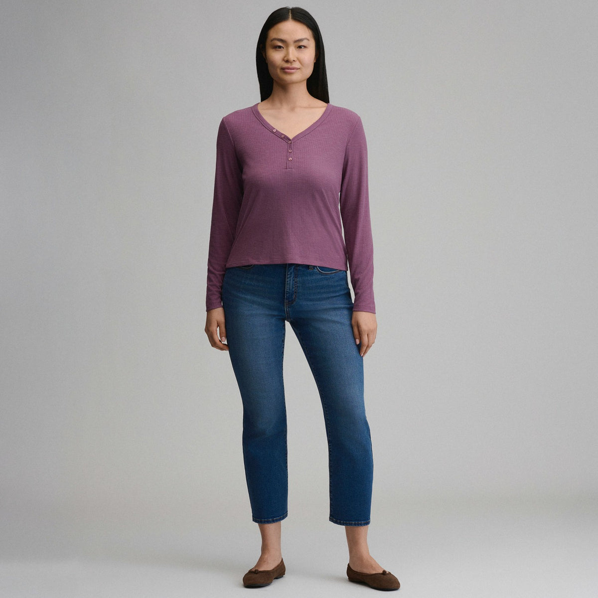 Eddie Bauer Women's Long-Sleeve Multi Button Henley