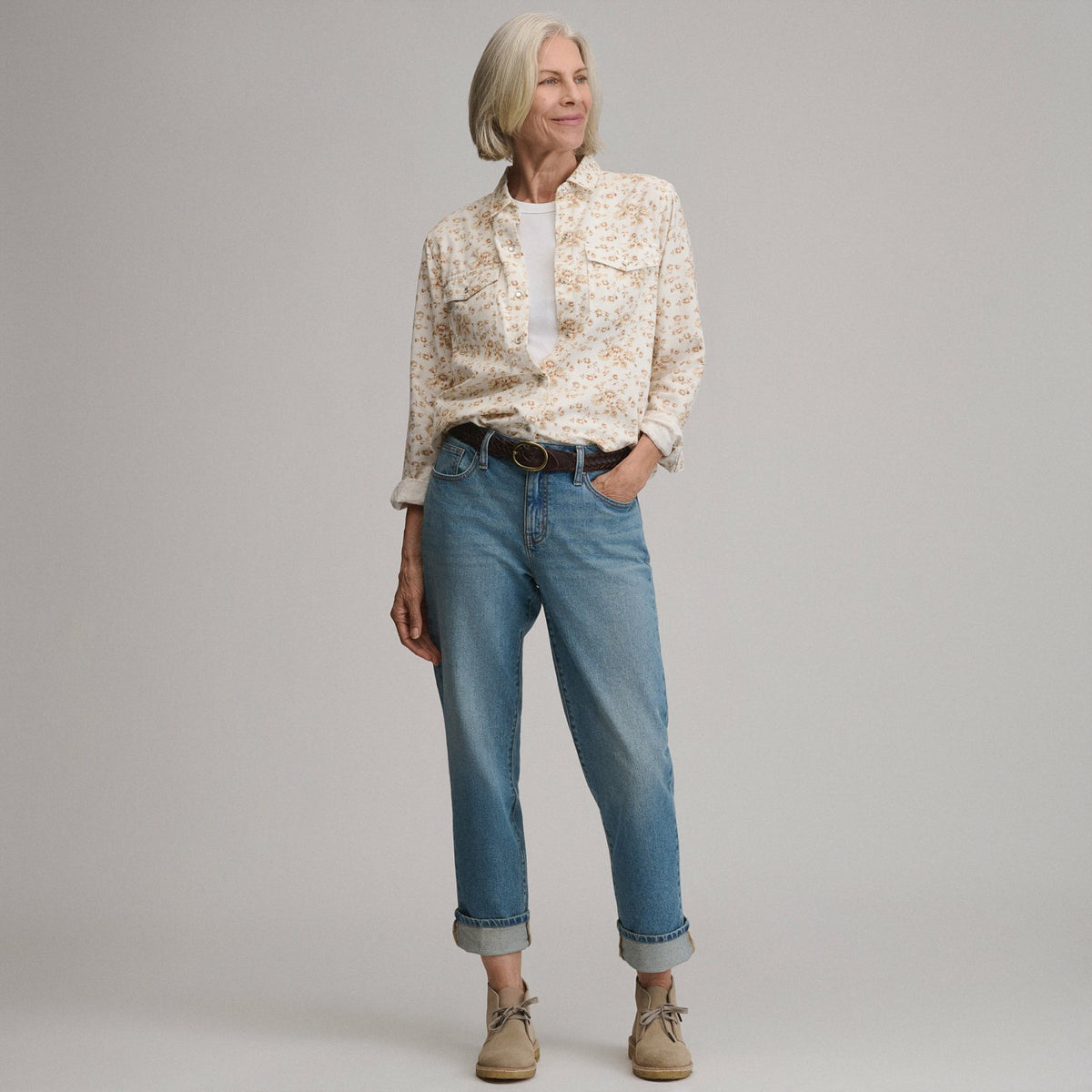 Eddie Bauer Women's Long-Sleeve Western Button-Down Shirt