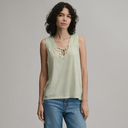Eddie Bauer Women's Sunwashed Cotton Tie Front T