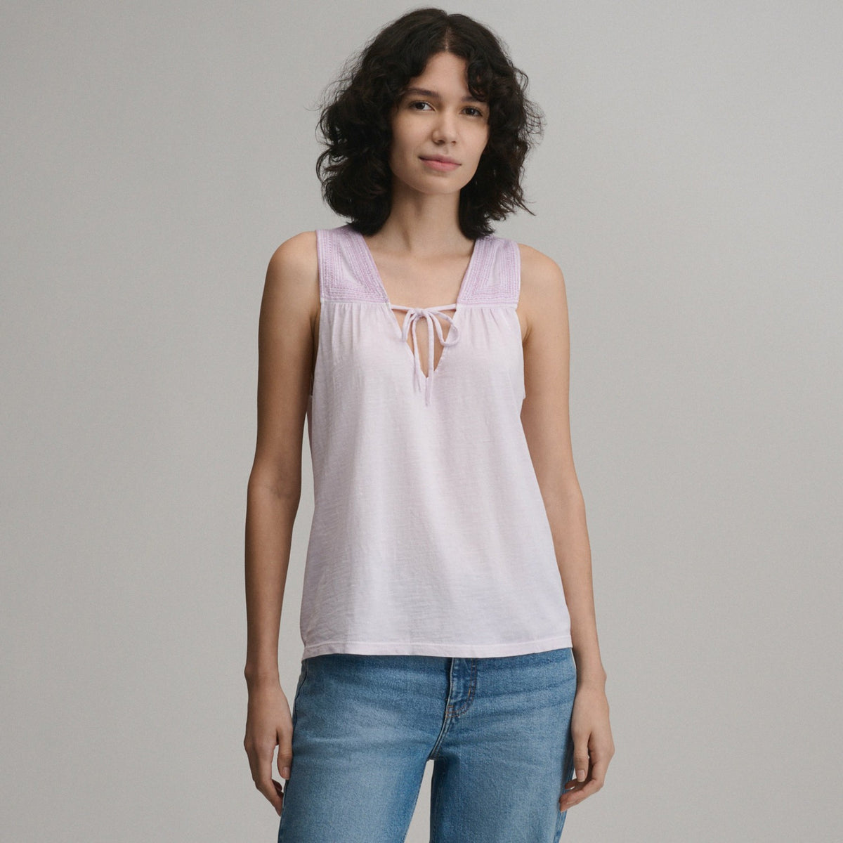 Eddie Bauer Women's Sunwashed Cotton Tie Front T