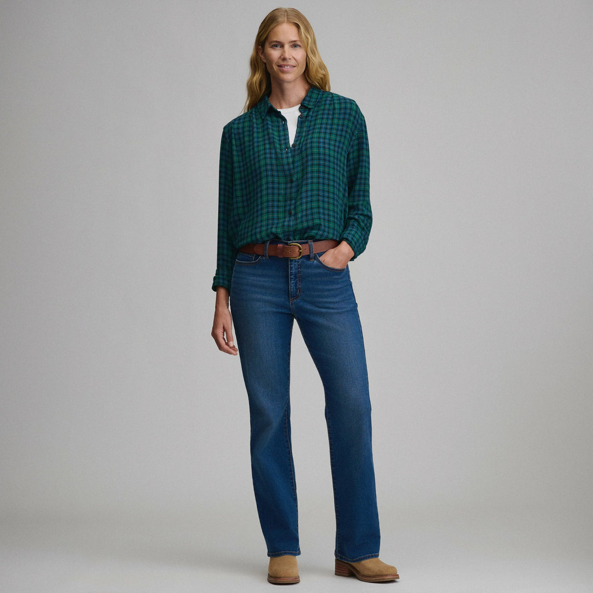 Eddie Bauer Women's Long-Sleeve Softened Button-Down Shirt