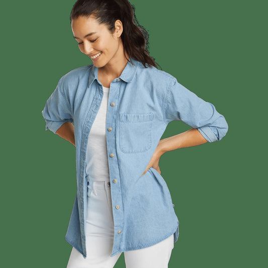 Eddie Bauer Women's Denim LS Overshirt