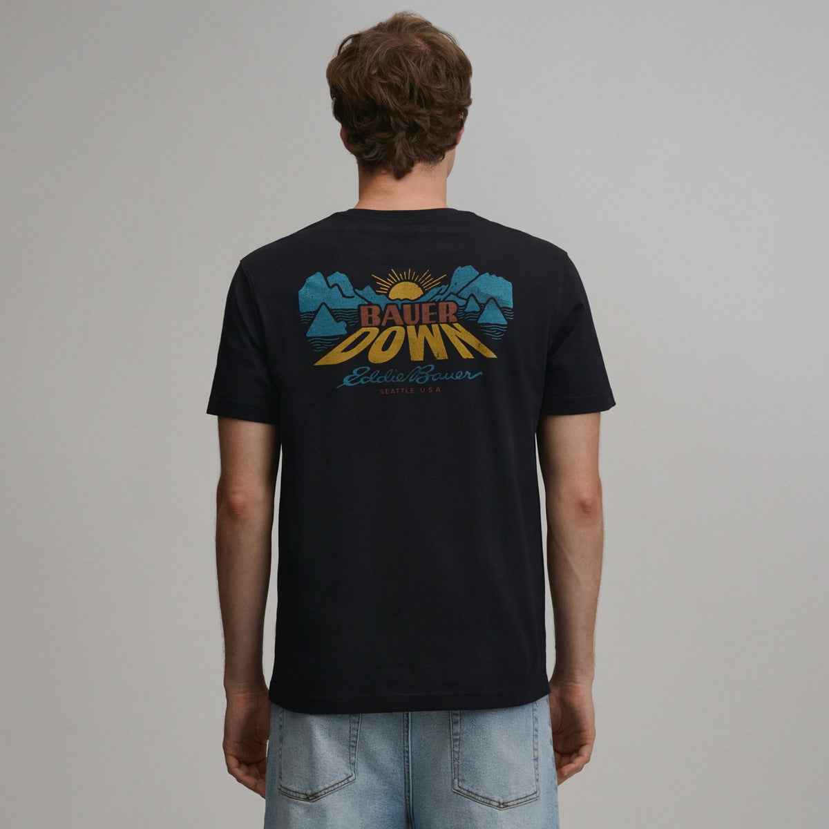 Eddie Bauer Men's EB Bauer Down Logo T-Shirt