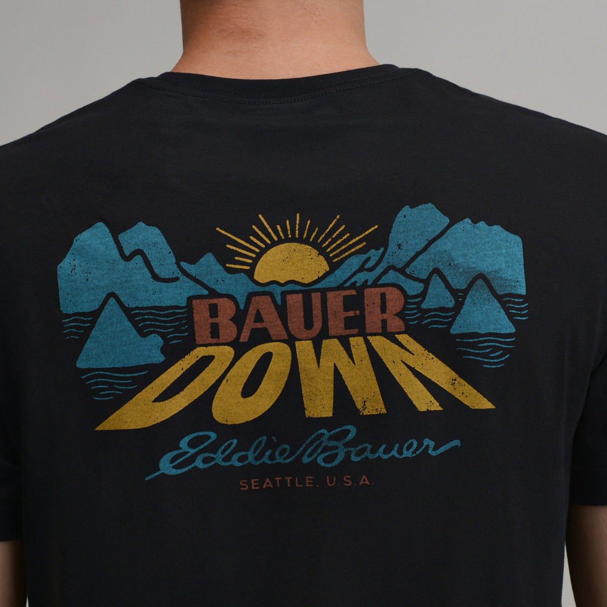 Eddie Bauer Men's EB Bauer Down Logo T-Shirt
