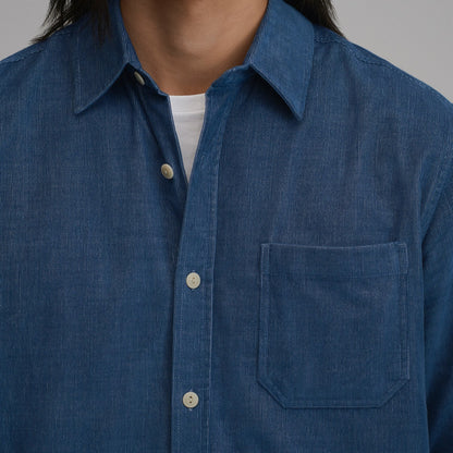 Eddie Bauer Men's Long-Sleeve Fine Wale Corduroy Shirt - Solid
