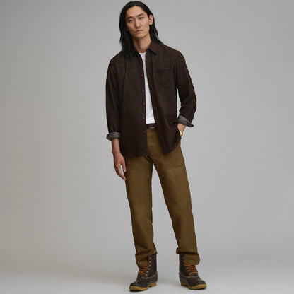 Eddie Bauer Men's Long-Sleeve Fine Wale Corduroy Shirt - Solid