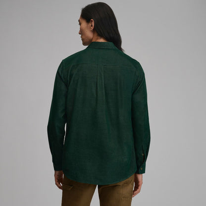 Eddie Bauer Men's Long-Sleeve Fine Wale Corduroy Shirt - Solid