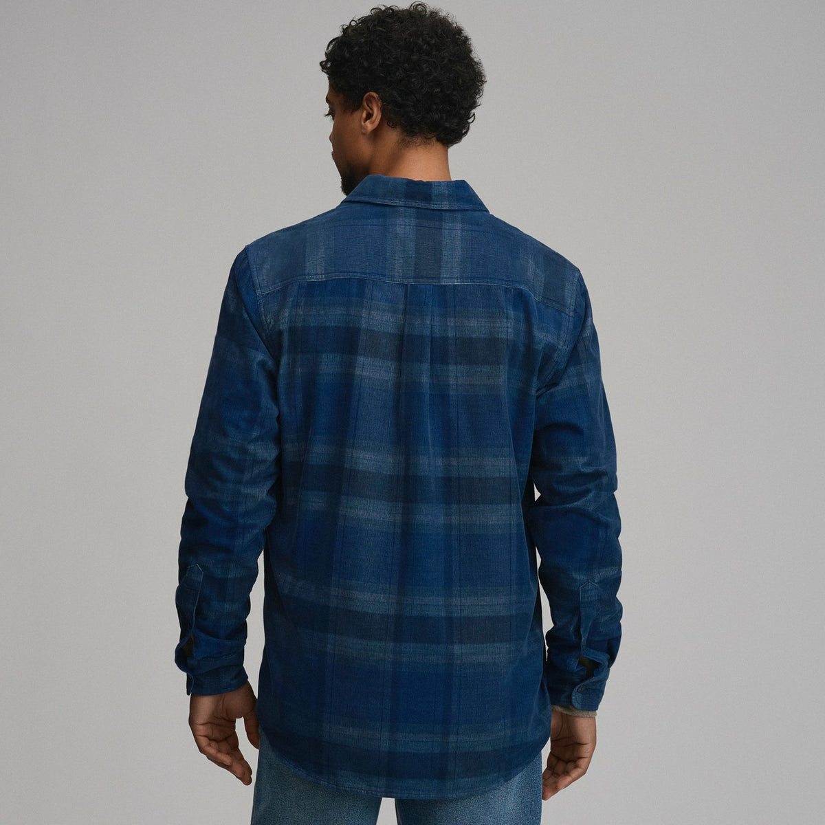 Eddie Bauer Men's Long-Sleeve Fine Wale Corduroy Shirt - Plaid