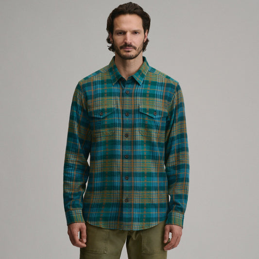 Eddie Bauer Men's Long-Sleeve Eddie's Cabin Shirt - Jacquard Plaid