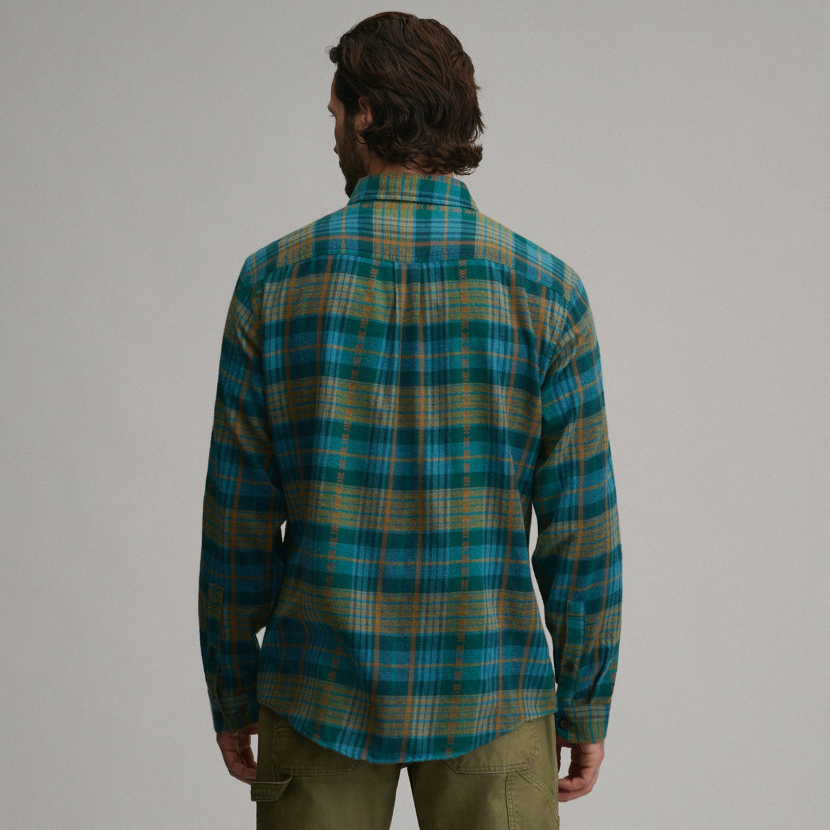 Eddie Bauer Men's Long-Sleeve Eddie's Cabin Shirt - Jacquard Plaid