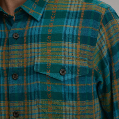 Eddie Bauer Men's Long-Sleeve Eddie's Cabin Shirt - Jacquard Plaid