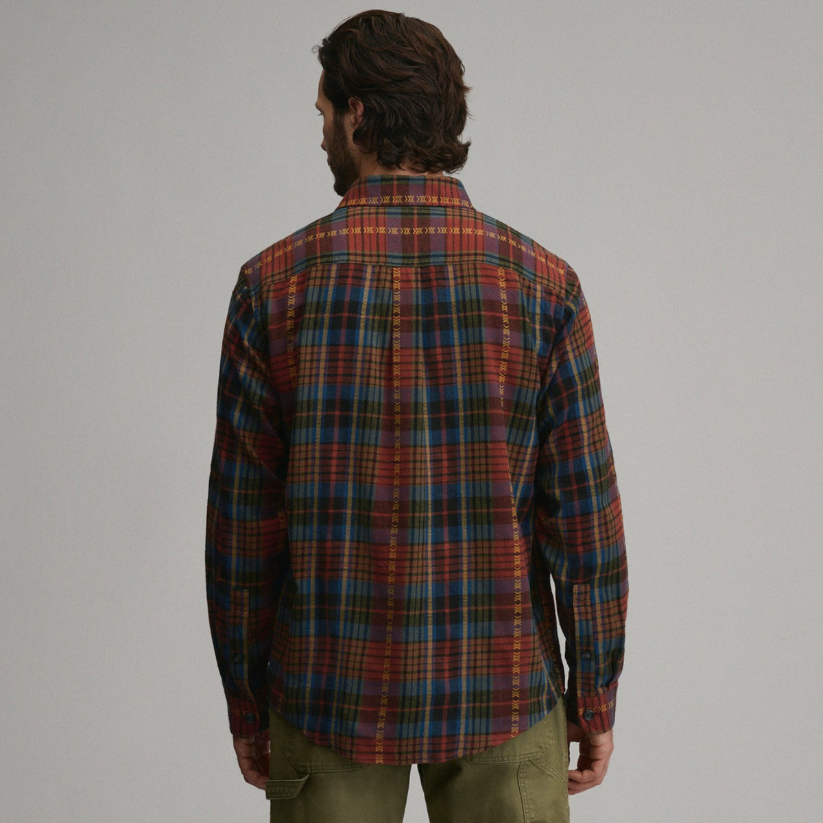 Eddie Bauer Men's Long-Sleeve Eddie's Cabin Shirt - Jacquard Plaid