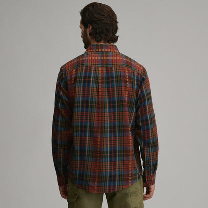 Eddie Bauer Men's Long-Sleeve Eddie's Cabin Shirt - Jacquard Plaid