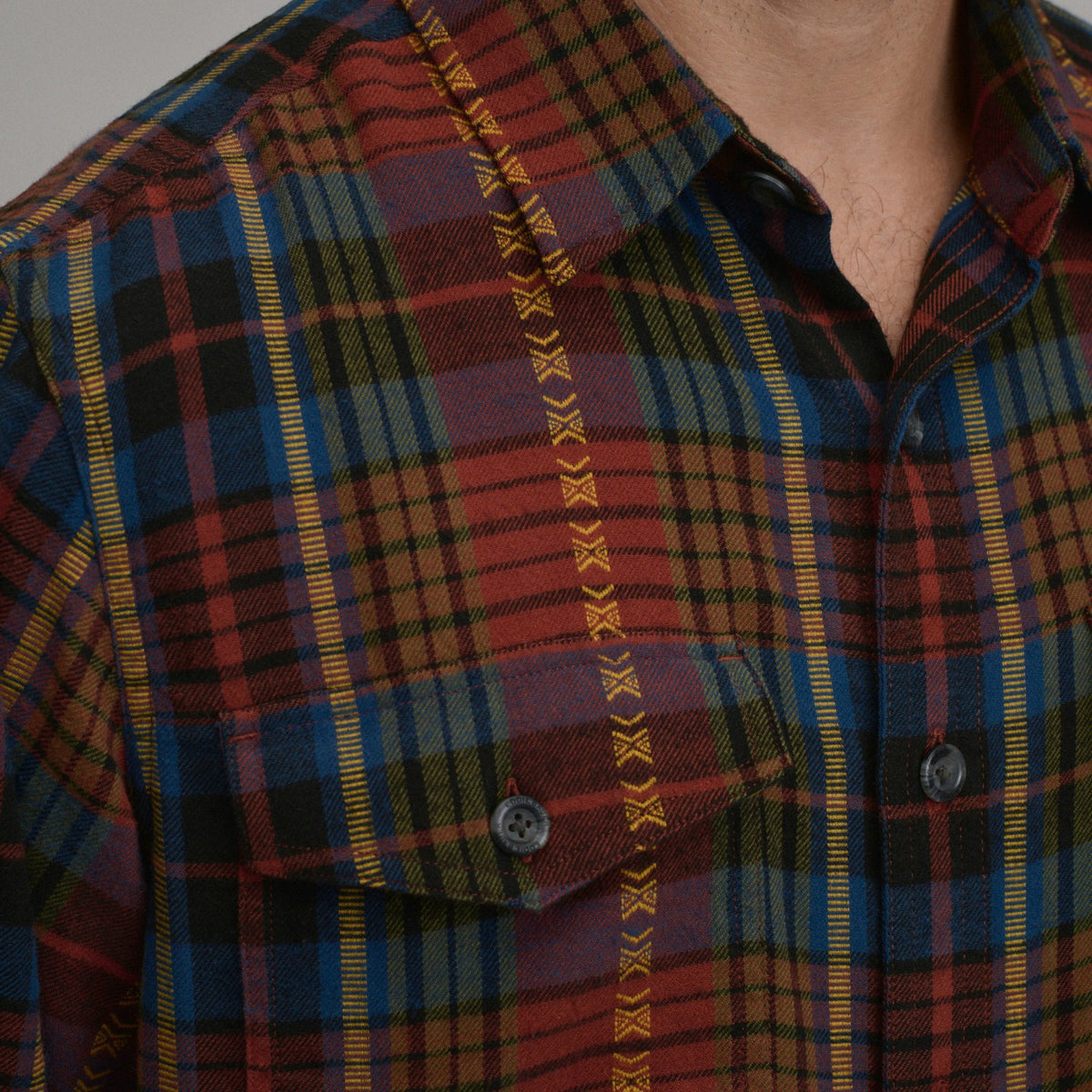 Eddie Bauer Men's Long-Sleeve Eddie's Cabin Shirt - Jacquard Plaid