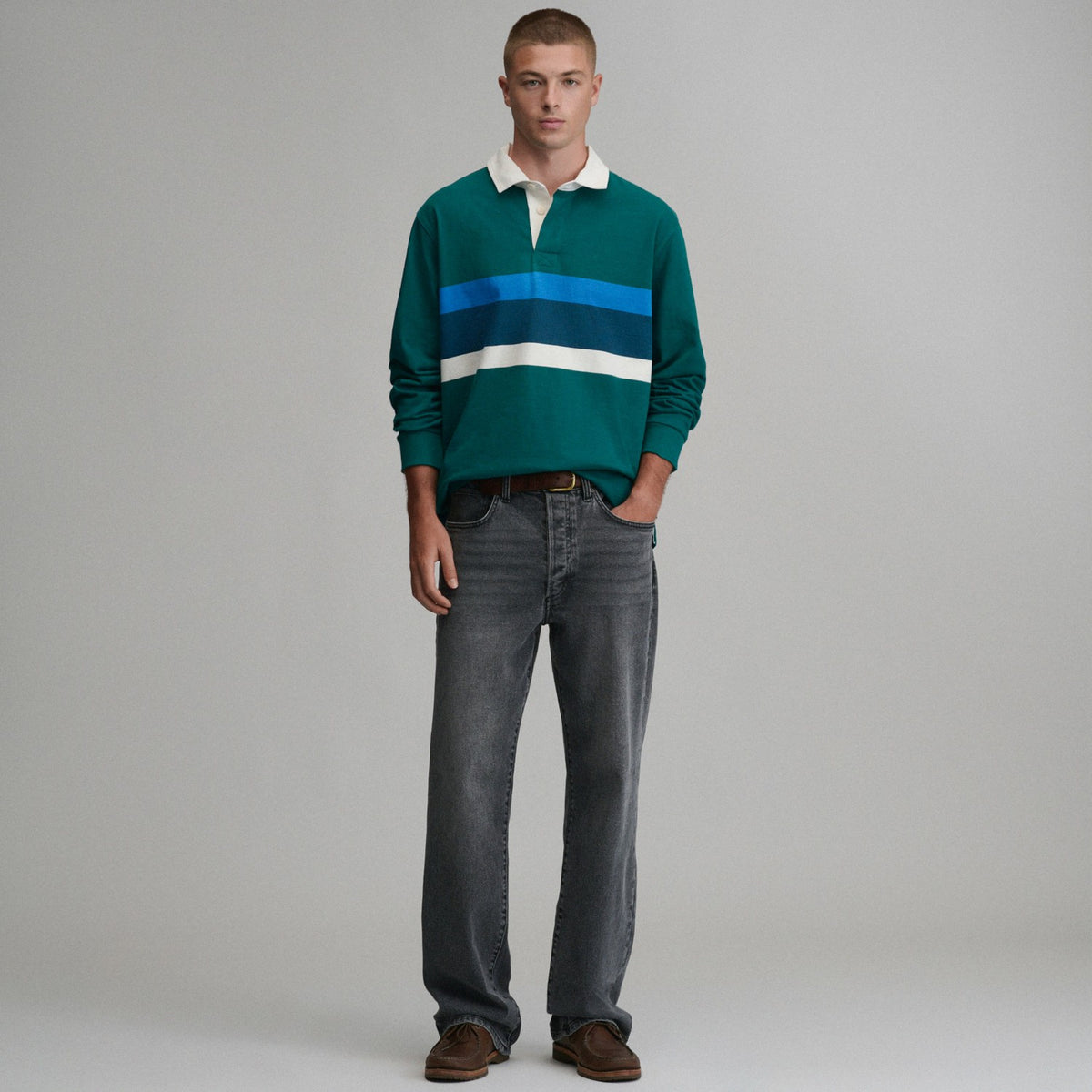 Eddie Bauer Men's Long-Sleeve Rugby Stripe Crew