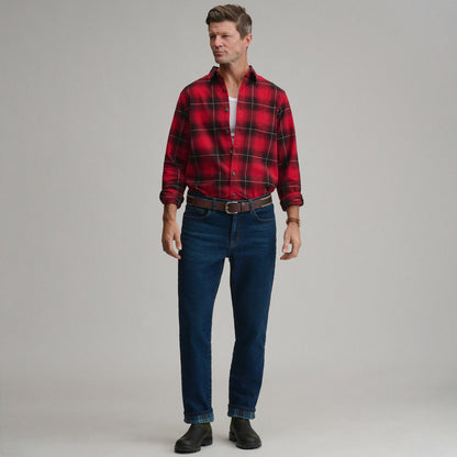Eddie Bauer Men's Eddie's Flex Flannel Lined Jean