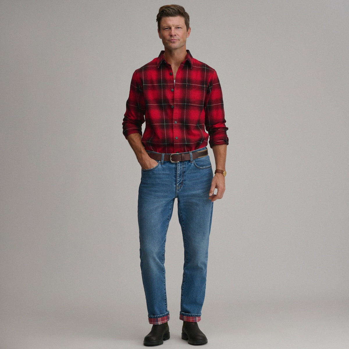 Eddie Bauer Men's Eddie's Flex Flannel Lined Jean