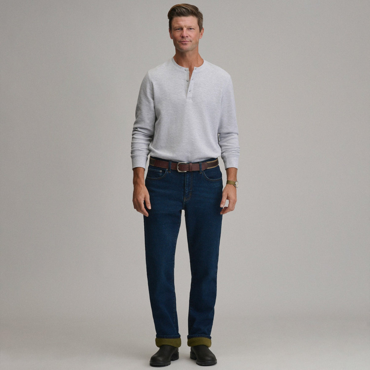 Eddie Bauer Men's Eddie's Flex Fleece Lined Jean - Straight