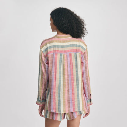 Eddie Bauer Women's Woven Stripe Cotton LS Slub