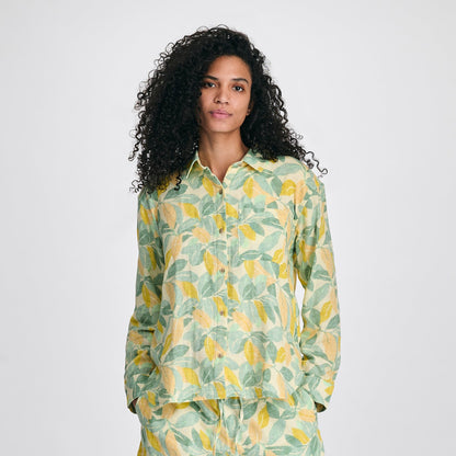 Eddie Bauer Women's Woven Printed Cotton LS Slub